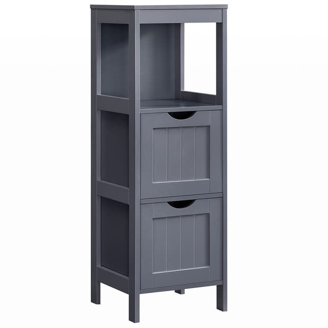 VASAGLE Badezimmerschrank in Schiefergrau 30 x 30 x 89 cm 🚪🛁