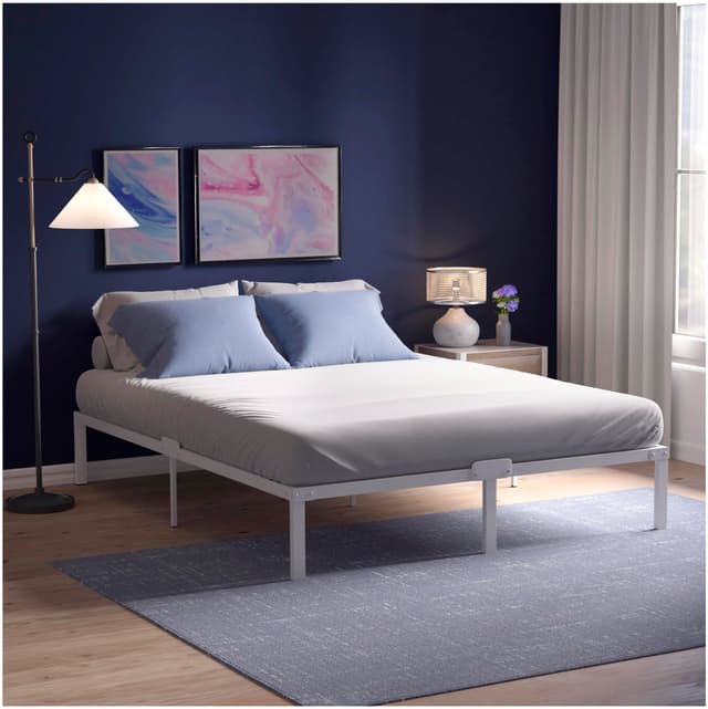 🛏️ Dreamzie Metallbett 180x200 weiß mit Lattenrost - Stabil & viel Stauraum 🌟