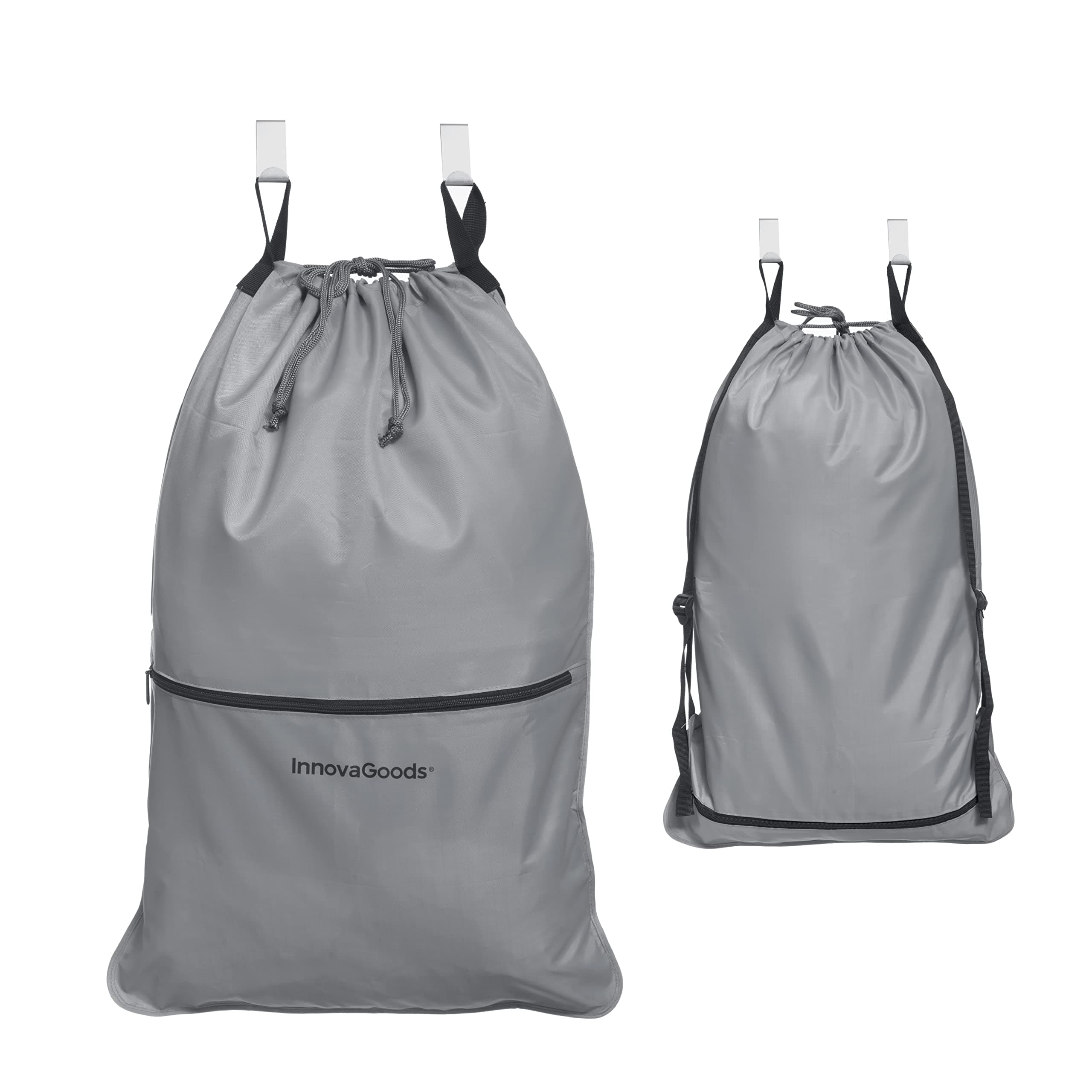 InnovaGoods Wäschesack CLEPAC Kleidersack, Polyester, Grau, Grande