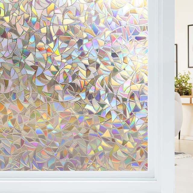 Haton Fensterfolie Blickdicht 3D Regenbogen Klebefolie Fenster 🌈