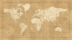 Komar Vlies Fototapete - Vintage World Map - Größe: 500 x 280 cm 🗺️