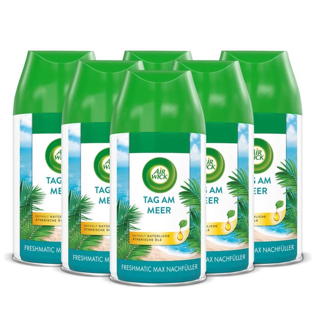 🌊🏖️ Air Wick Freshmatic Max Raumspray Nachfüller - Tag am Meer - 6 x 250ml 1.45kg