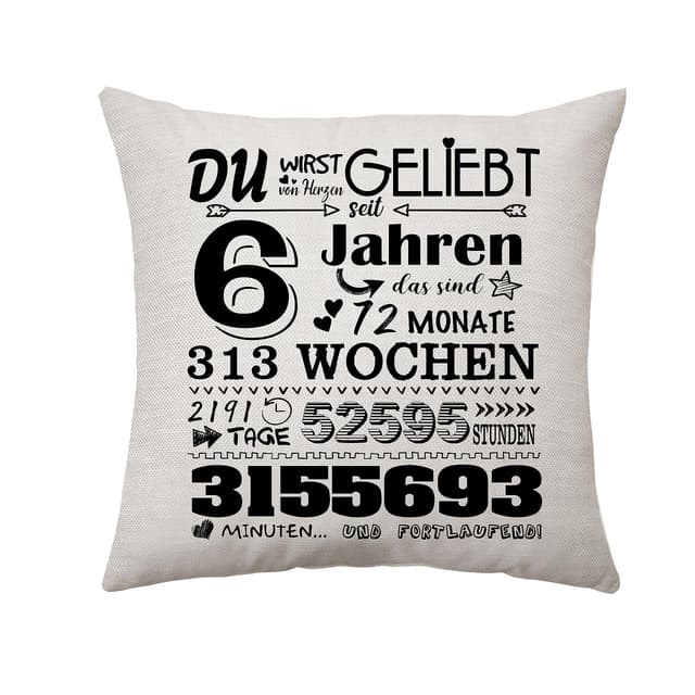 Aconesong Geburtstagsgeschenk für Mädchen Jungen Kissenbezug 45x45cm(6th) 🎁