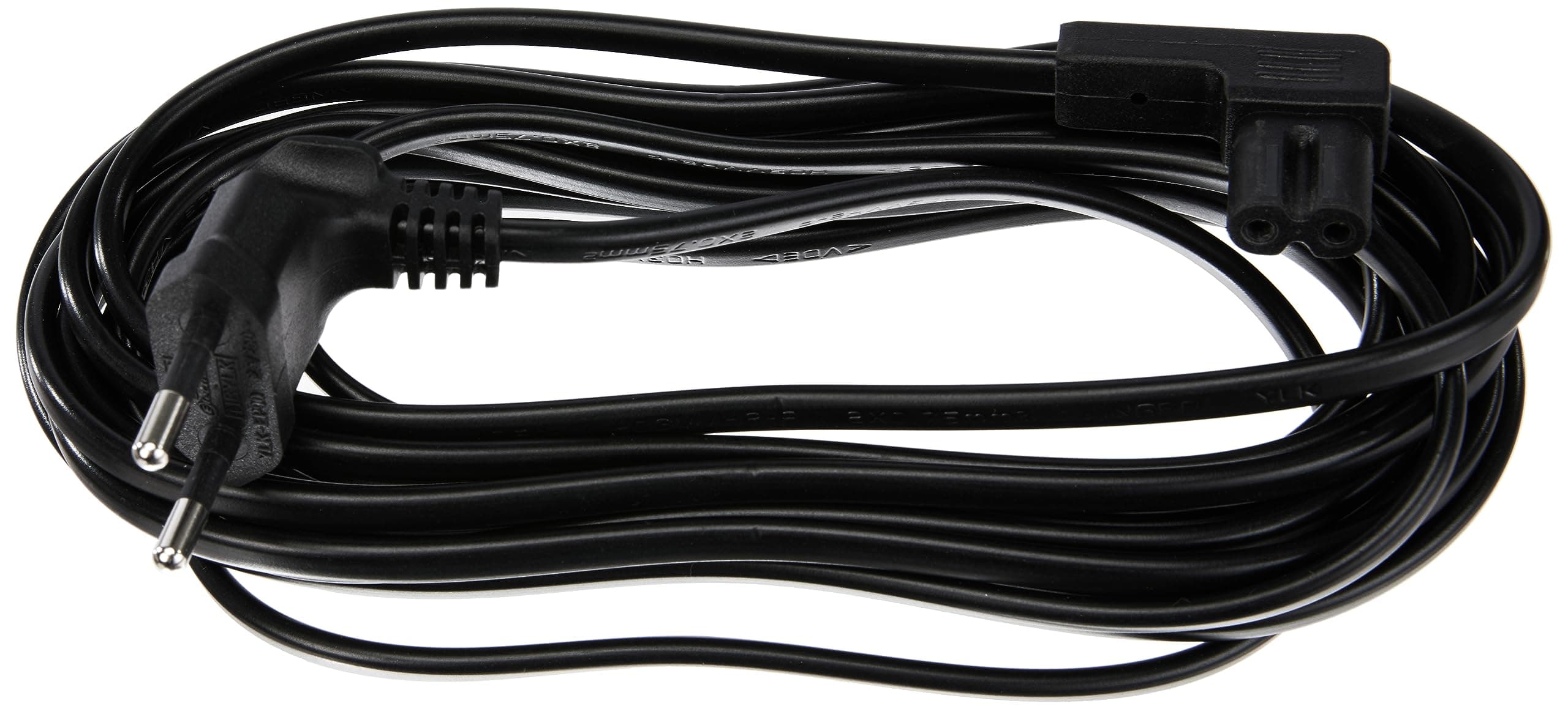 🔌 Electraline 95515 Stromkabel Audio, Video, Radio, Sonos Play abgewinkelt, Eurostecker auf Doppeldose Typ C7, 5 Meter, Schwarz, 5M 5M Schwartz - Angebot!