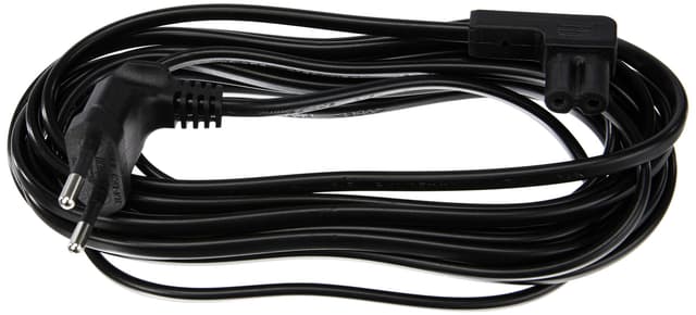 🔌 Electraline 95515 Stromkabel Audio, Video, Radio, Sonos Play abgewinkelt, Eurostecker auf Doppeldose Typ C7, 5 Meter, Schwarz, 5M 5M Schwartz - Angebot!