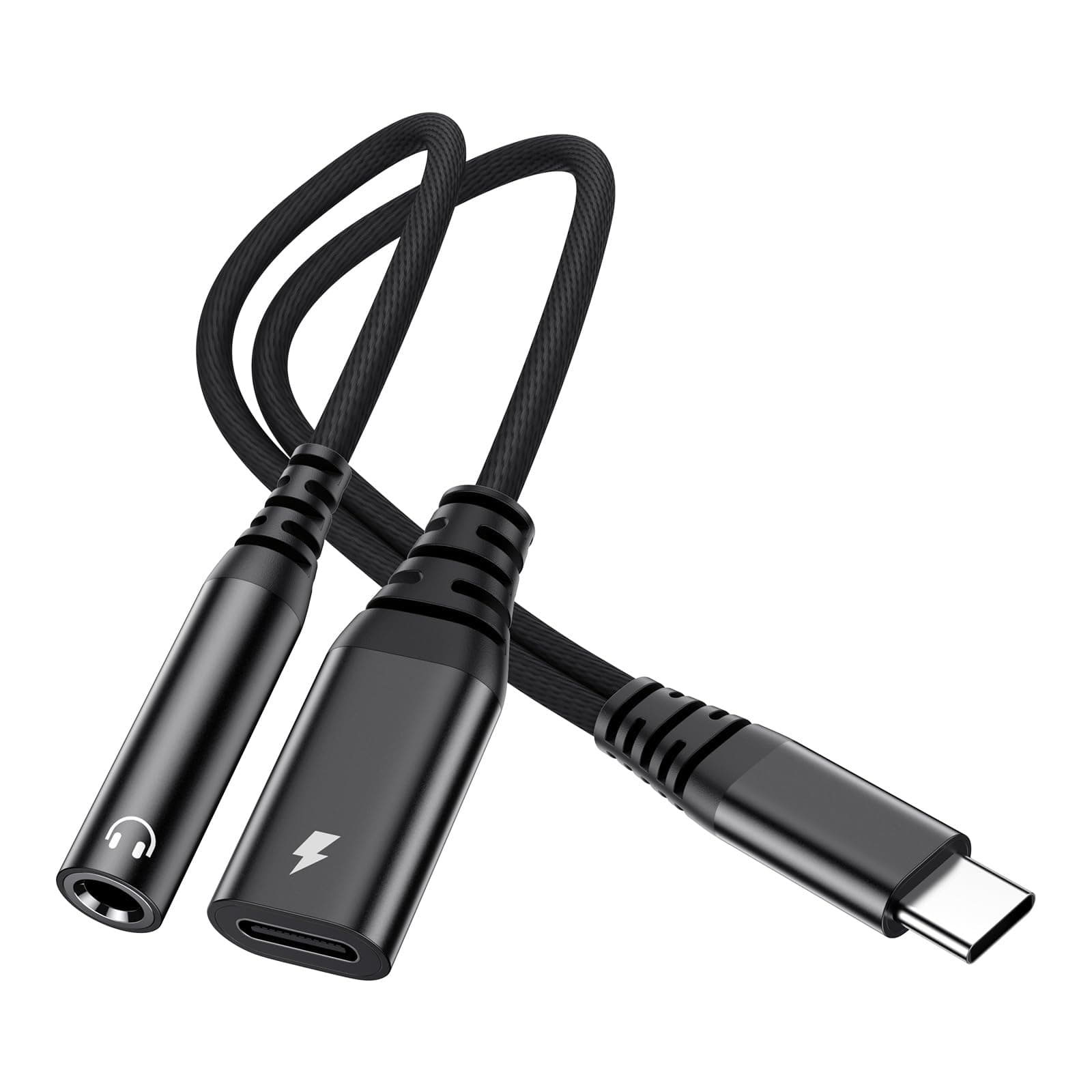 🎧 USB C auf Klinke 3.5 Adapter 🎶 2-in-1 Type C Kopfhörer A-dapter mit DAC Chip