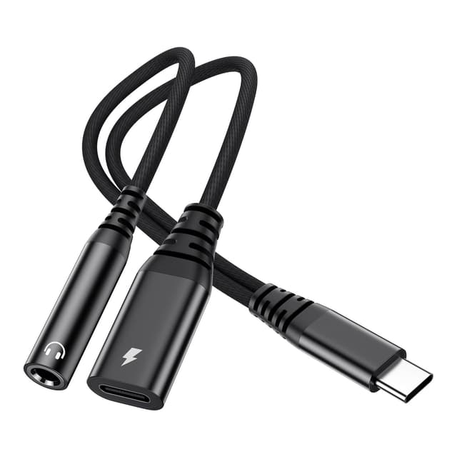 🎧 USB C auf Klinke 3.5 Adapter 🎶 2-in-1 Type C Kopfhörer A-dapter mit DAC Chip