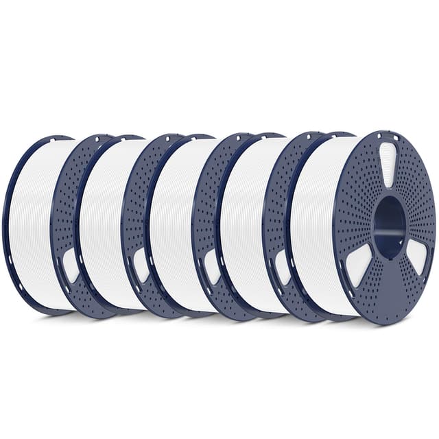 SUNLU 5KG PLA Plus 3D Druckerfilament, PLA+ Filament 1.75mm - 5kg, Weiß 1kg*5 🌟🖨️