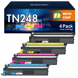 TN248 XL Toner für Brother Drucker | 4er Pack | Schwarz, Cyan, Magenta, Gelb Angebot bei HelloDeals