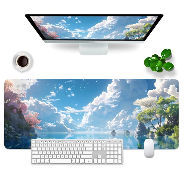 Großes 80x30cm XL Gaming Mousepad - Seewasser Design 🌊🖱️