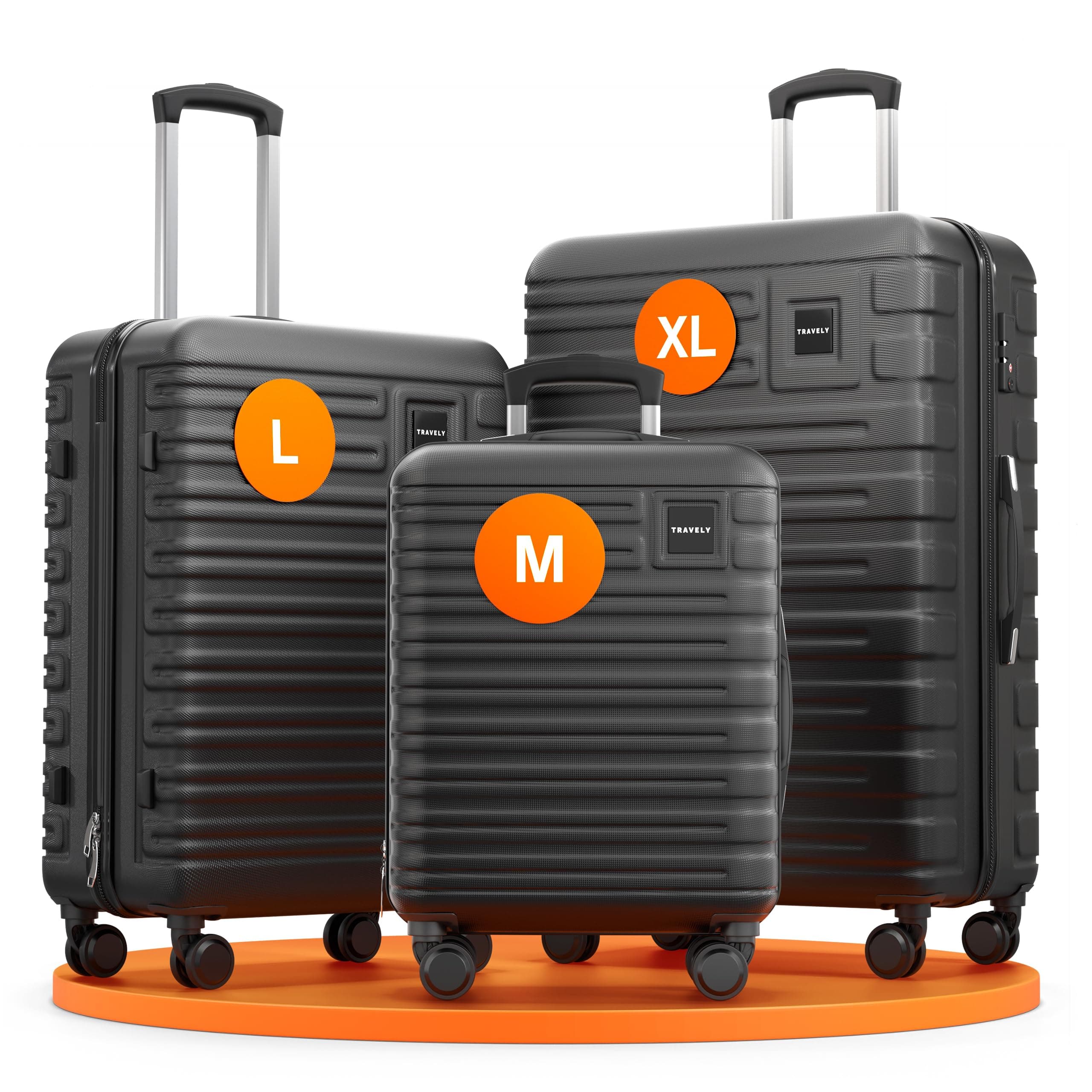 Travely Polycarbonat Koffer Set 77cm, 67cm, Handgepäck Koffer 🛄