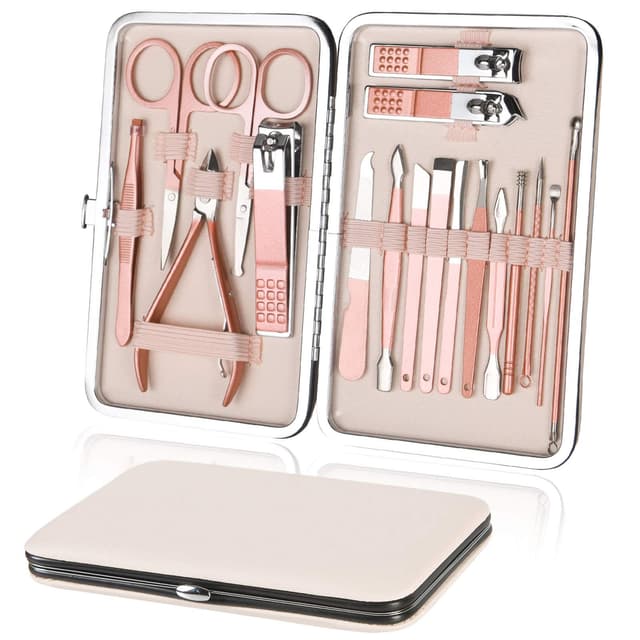 🌟 URAQT Nagelknipser 18-teiliges Maniküre Pediküre Set für Zuhause und Reisen 🌟
