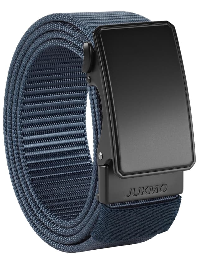 🌟 JUKMO Automatik Gürtel Herren - Nylon 3,8cm Ratsche Gürtel - Blau 🌟