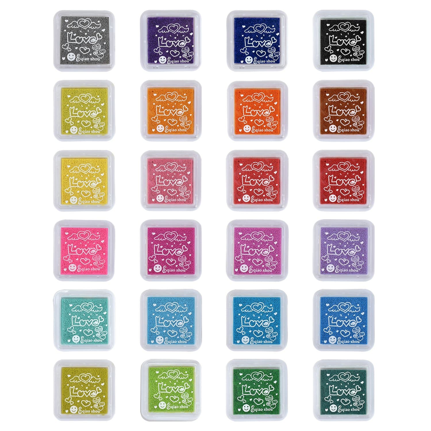 Pretop Set [24 Farben] Stempelkissen für Papierarbeiten, DIY, Handwerk, Fingerabdruck, Scrapbook