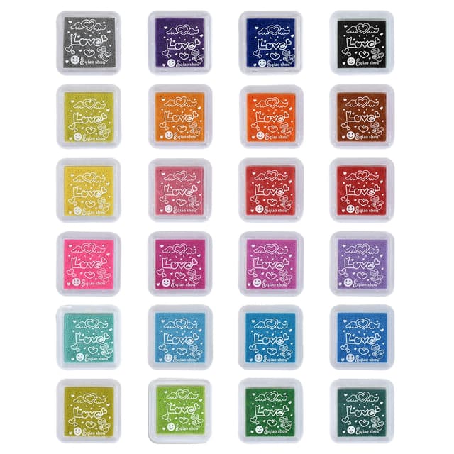 Pretop Set [24 Farben] Stempelkissen für Papierarbeiten, DIY, Handwerk, Fingerabdruck, Scrapbook