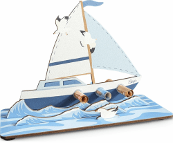 Segelschiff 3D-Holzkarte - Geldgeschenke & Gutschein Segeln 💌🎁📝🥳