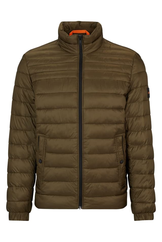🧥 BOSS Herren Oden1 Wasserabweisende Steppjacke mit Logo-Aufnäher 44 Open Green368 Deal - Nur 92.7€!