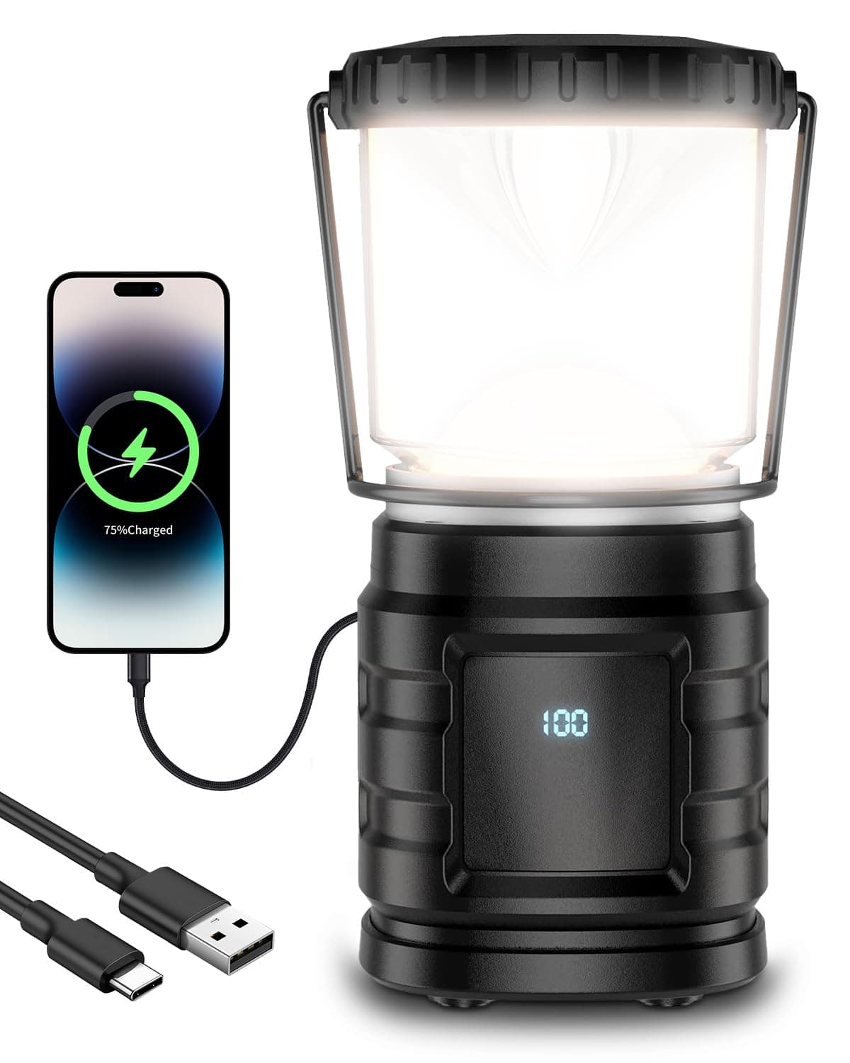 LED Campinglampe Aufladbar 8000mAh, Ultra Hell 1000 LM Camping Laterne ⛺🔦