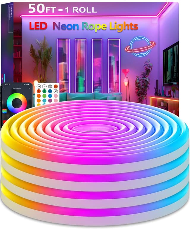 Superangebot! 15M RGB Neon LED Strip Lights mit Musik Sync und App Steuerung
