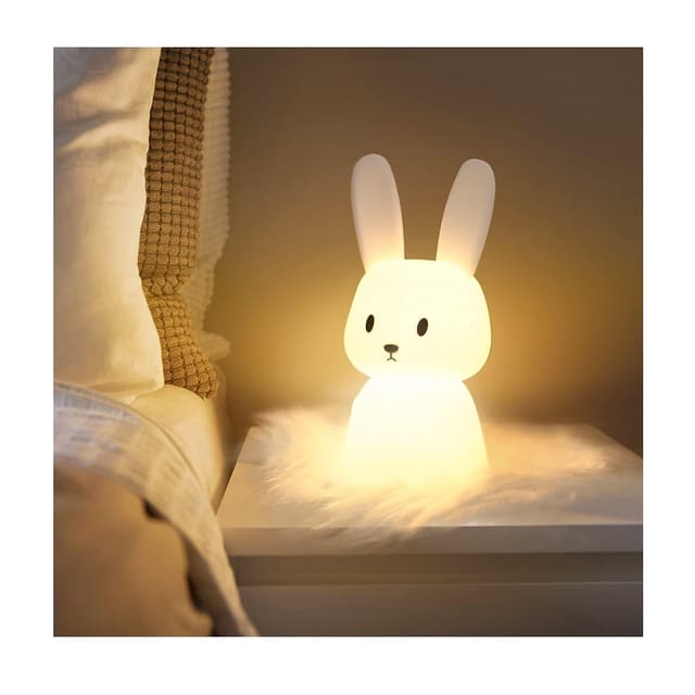 SOLIDEE Nachtlicht Kinder, Bunny Silikon Stilllicht Baby 🐇🌙