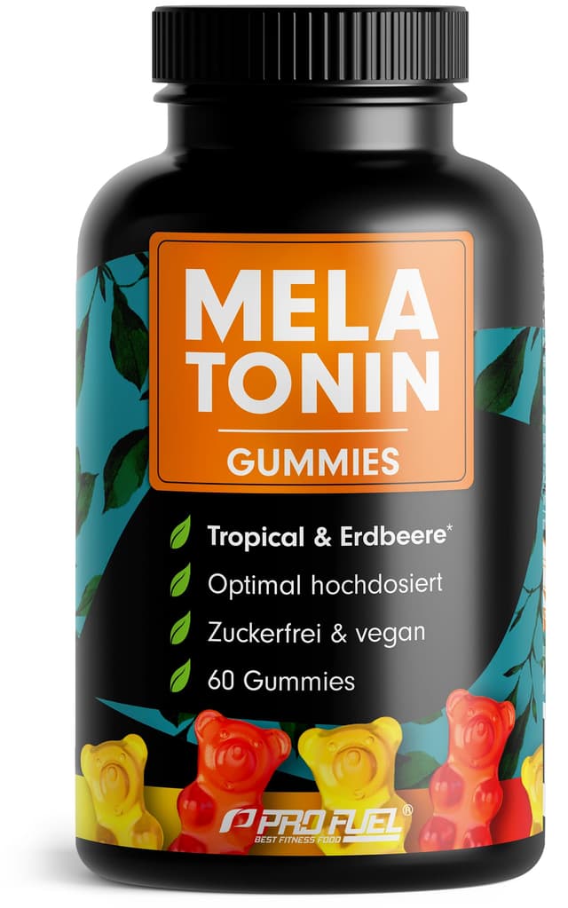 Melatonin Gummies 60x mit 0,5 mg bioaktivem Melatonin - Leckerer Früchte-Mix-Geschmack