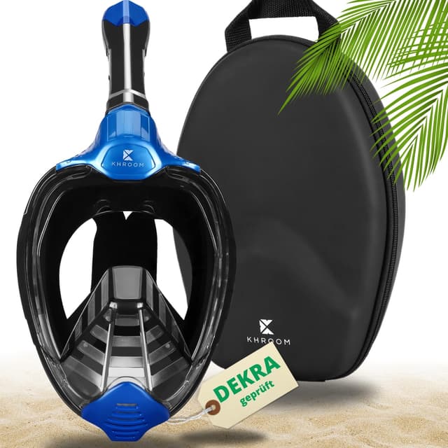 🌊🤿 Khroom Schnorchelmaske für Erwachsene & Kinder | DEKRA geprüfte CO2 Sicherheit | Vollmaske Seaview X