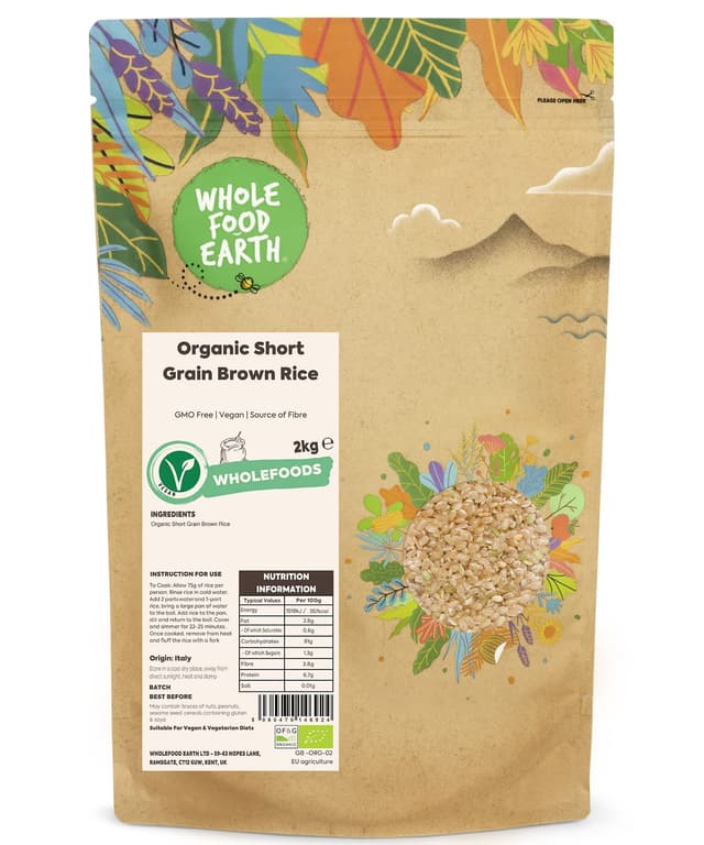 🌱 Superangebot: Wholefood Earth Bio-Kurzkochkorn-Braunreis 2kg 🌾