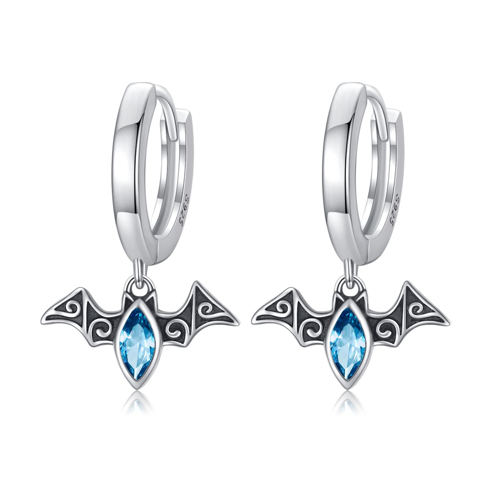 CUOKA MIRACLE Unisex Creolen 925 Sterling Silber Fledermaus Ohrringe 😍