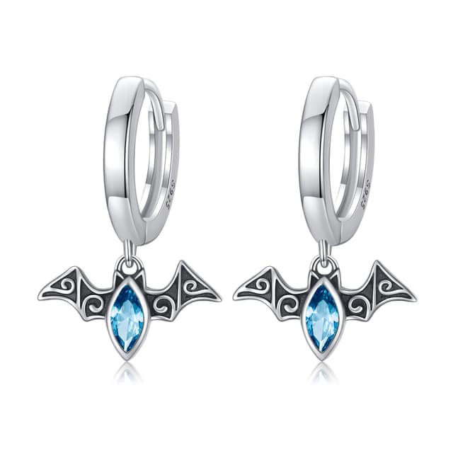 CUOKA MIRACLE Unisex Creolen 925 Sterling Silber Fledermaus Ohrringe 😍
