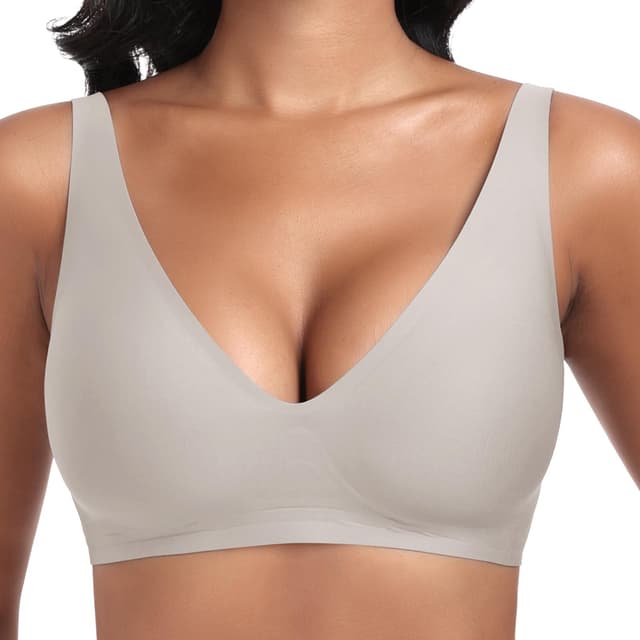 Jiuday Tiefer V Push Up BH ohne Bügel für Damen | Bequemer BH für Große Brüste - Deal