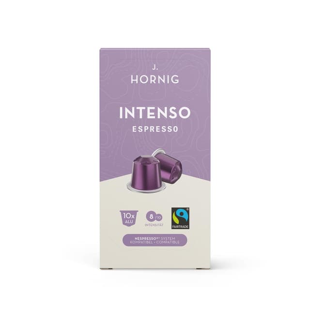 J. Hornig Intenso Espresso Kaffeekapseln - Fairtrade-zertifiziert 🇮🇹☕
