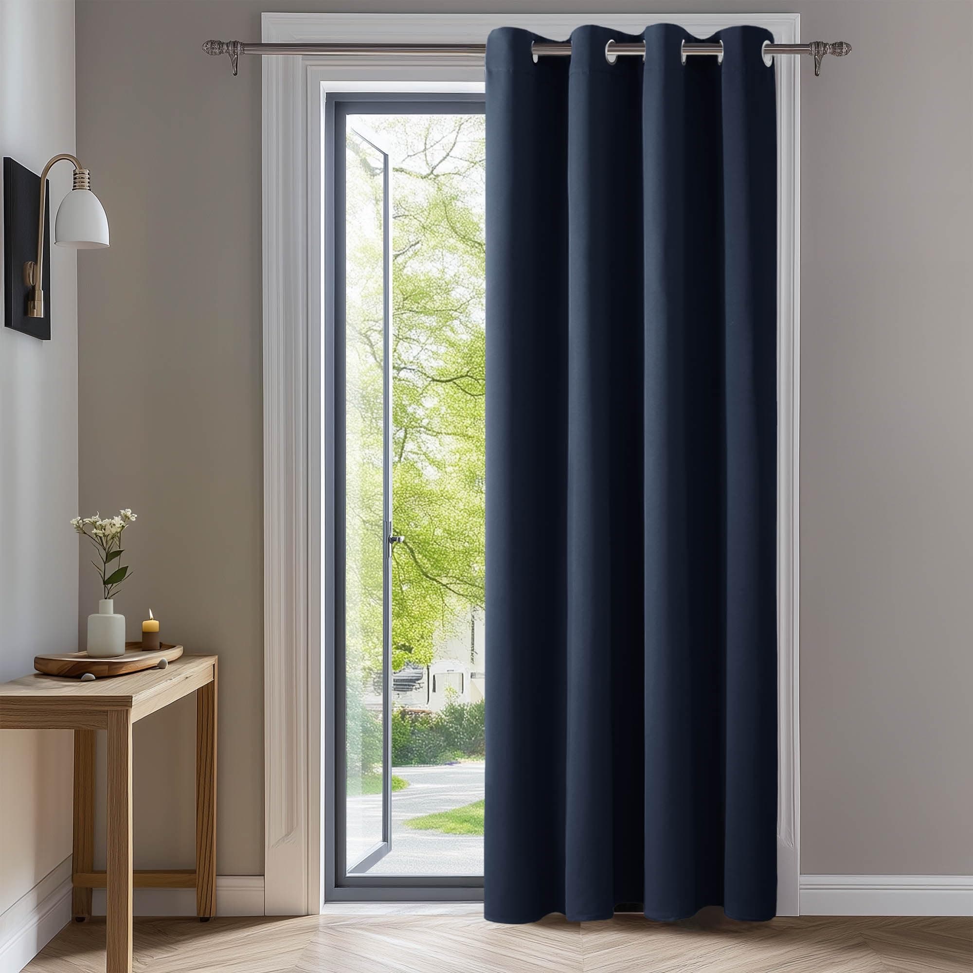 Deconovo Blickdicht Gardinen mit Ösen für Schlafzimmer