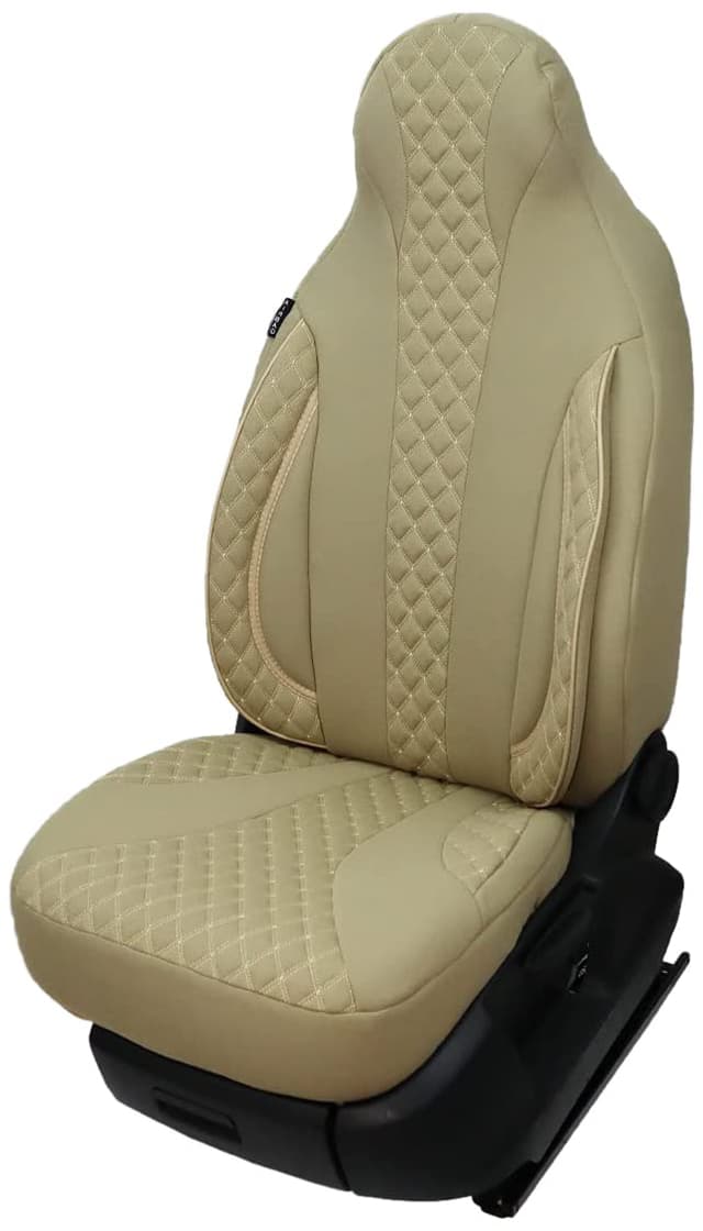 🚐 Maß Sitzbezüge Schonbezüge Fahrer & Beifahrer kompatibel mit Wohnmobil Pössl Weinsberg Knaus Adria Dethleffs Carthago Bürstner Eura Mobil Pilote Laika Kabe Chausson Hobby PL405 (Beige) 🛋️