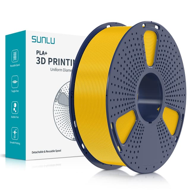 SUNLU PLA Plus 3D Drucker Filament | 1kg Spule in Echtem Gelb 🌟