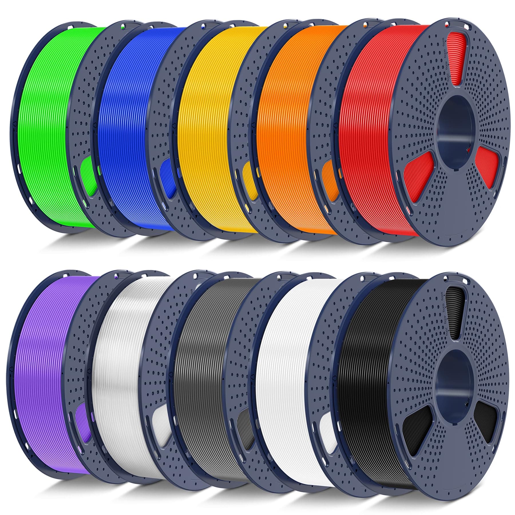 🌈 SUNLU 10KG PLA Plus 3D Druckerfilament, 1kg Spule, 10 Farben, Hohe Zähigkeit