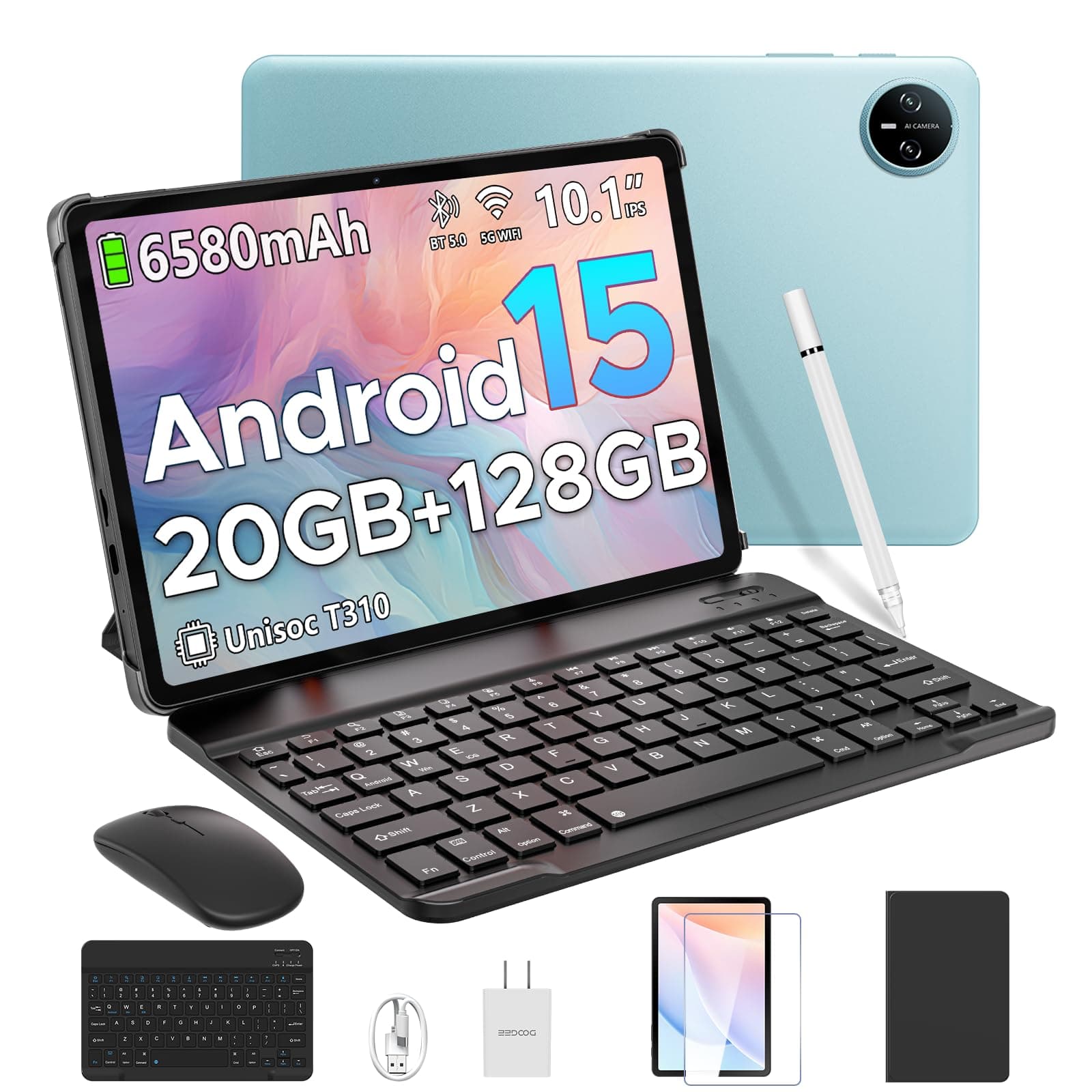 DOOGEE Tab A9 Pro Android 15 Tablet 10 Zoll 20GB RAM + 128GB ROM(2TB TF) Blau