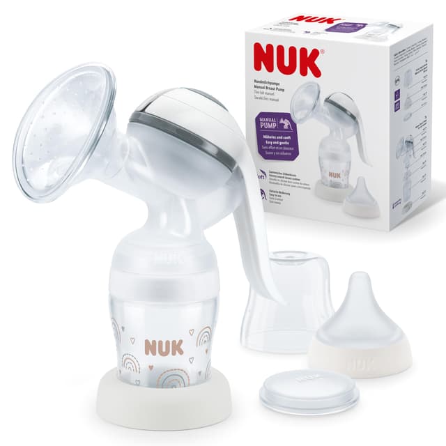 NUK Handmilchpumpe mit Silikonkissen und Pumphebel 🍼🤱