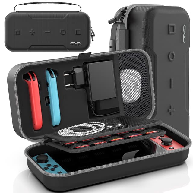 🎮 Switch Tasche für Nintendo Switch/Switch OLED, Grau