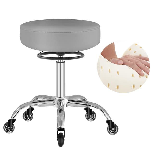 OUTMASTER Rollhocker höhenverstellbar mit Rollen - 50-62cm，bis 180 kg belastbare Arbeitshocker