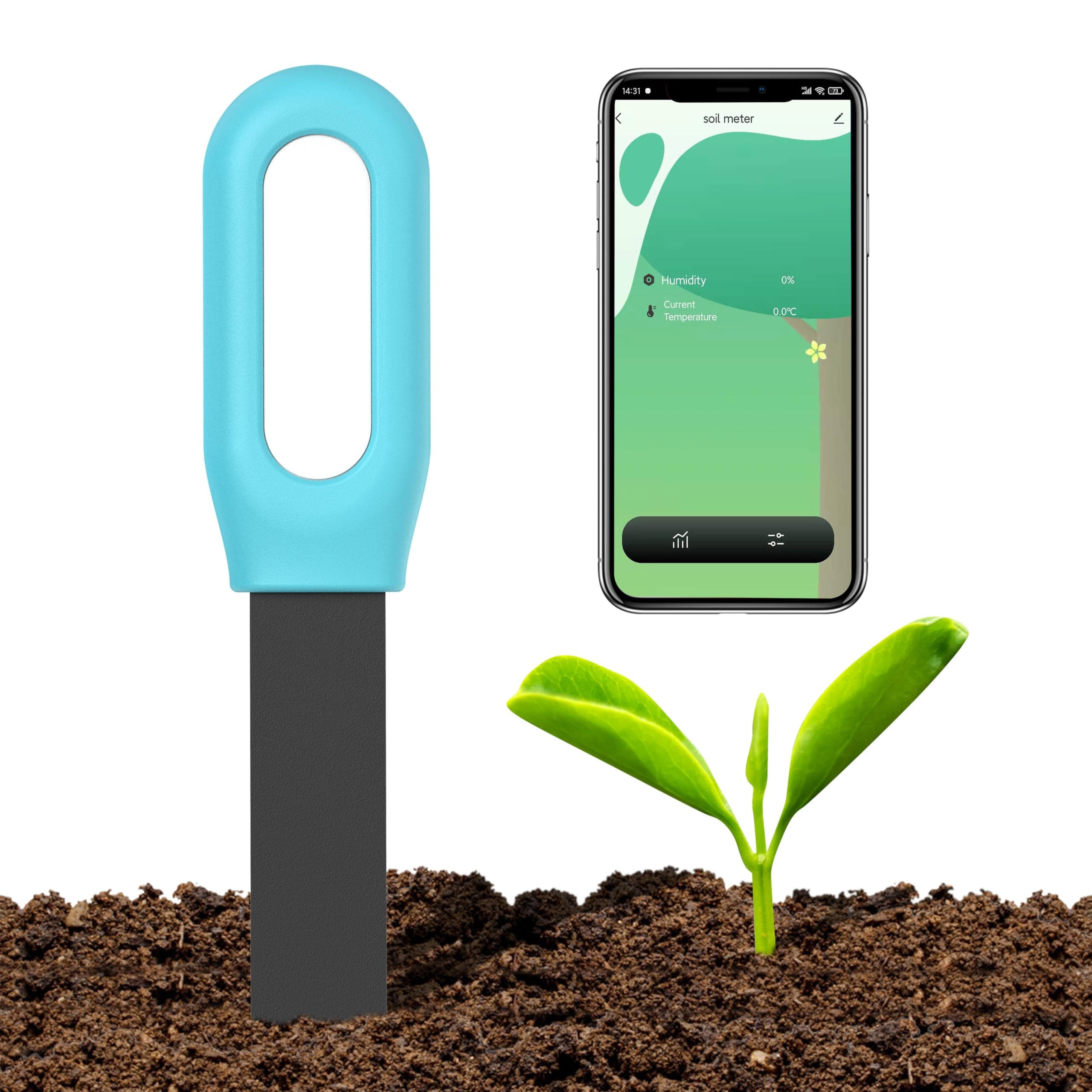 🌿🌞 Haozee Smart Zigbee Bodenfeuchtesensor | Bodenmesser für Garten 🌱🌡️