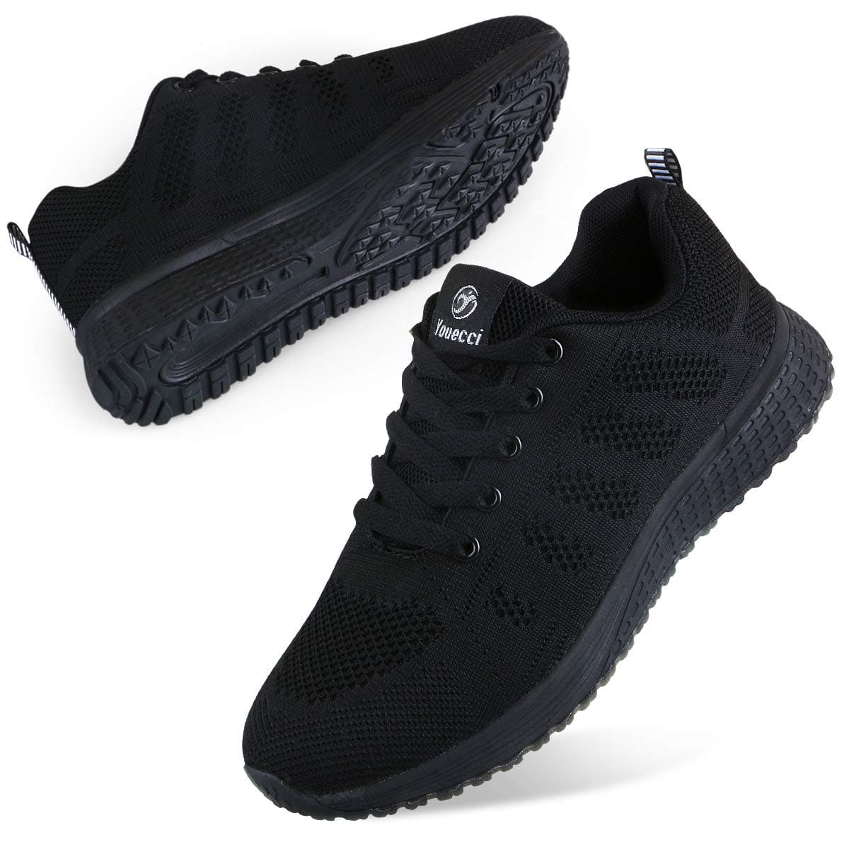 👟 Youecci Damen Laufschuhe Turnschuhe Outdoor Sneaker mit+Leicht komfortabel 39 EU 1 A Schwarz 👟