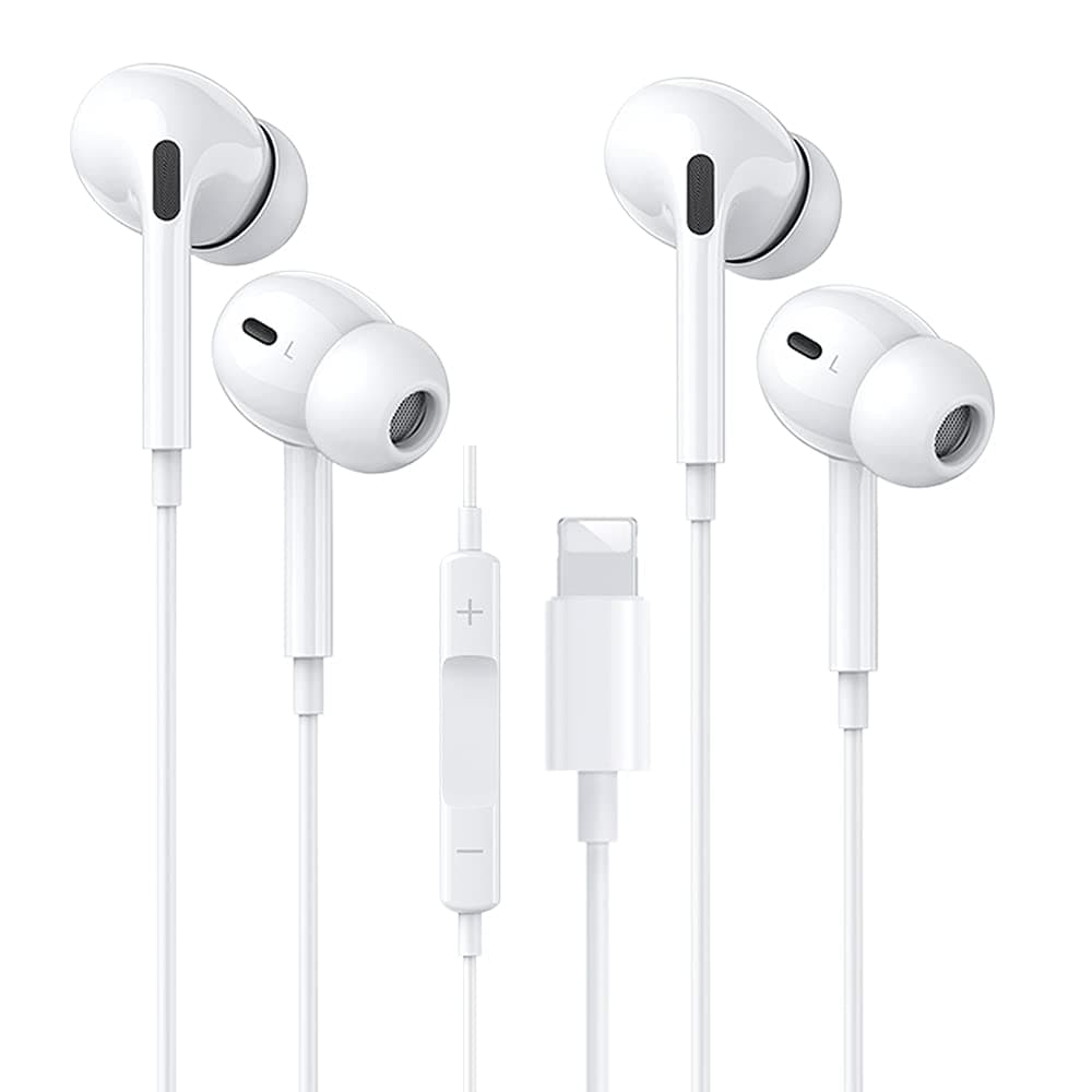 2er Pack Kopfhörer für iPhone In-Ear-Kopfhörer mit Mikrofon und Lautstärkeregler - MFi-zertifiziert 👍