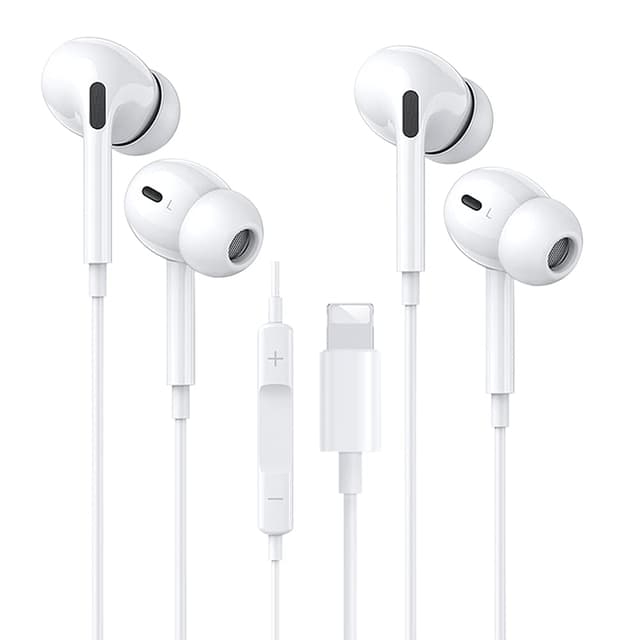2er Pack Kopfhörer für iPhone In-Ear-Kopfhörer mit Mikrofon und Lautstärkeregler - MFi-zertifiziert 👍