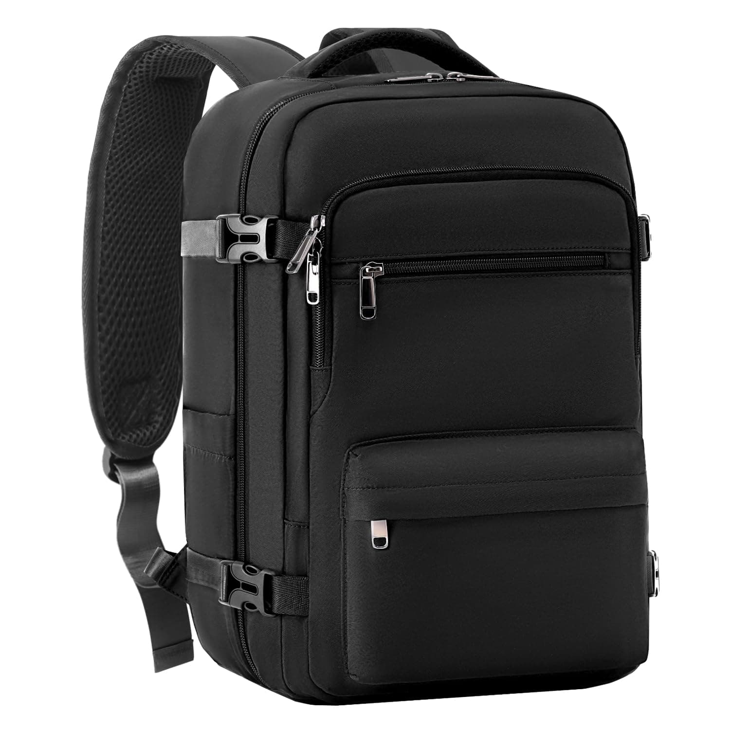 COOLIFE Handgepäck Rucksack für Ryanair 40×20×25 Reiserucksack Flugzeug 20L Klein Handgepäck Kabinengröße Handgepäck Tasche mit Laptopfach für Weekender Kurze Trip (Schwarz, 40×25×20cm)