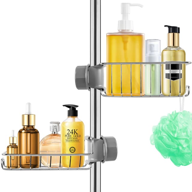 🚿 Feebee Duschablage ohne Bohren Edelstahl 2 Stück 🚿