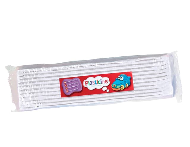 Plastiline One Color Slab 400g - Weiß 🎨✨