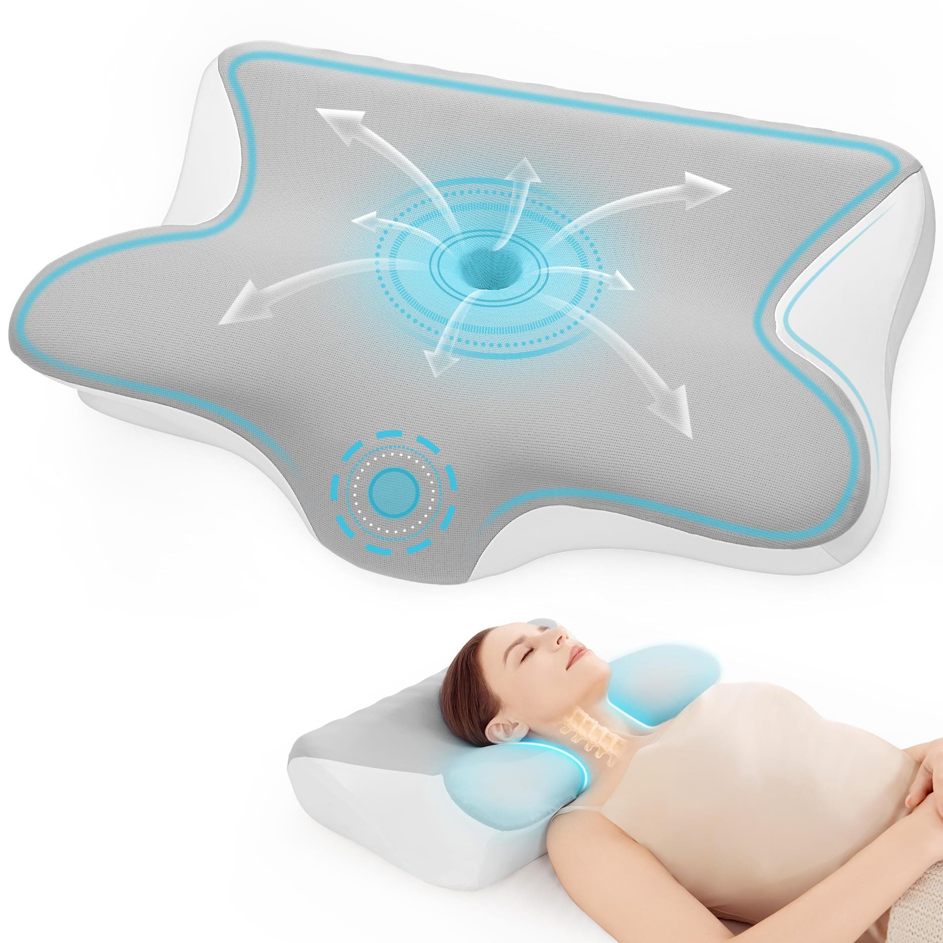 🌙🛌 Erholsamer Schlaf mit dem Restnature Orthopädisches Nackenkissen 🌟