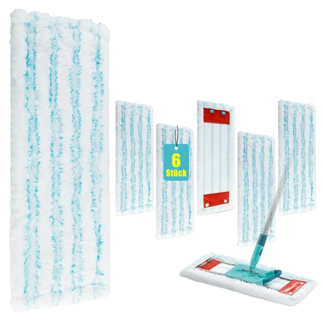 🌟 6 Ersatz-Wischbezüge für Leifheit Profi XL Micro Duo/Profi XL Cotton Plus 🌟