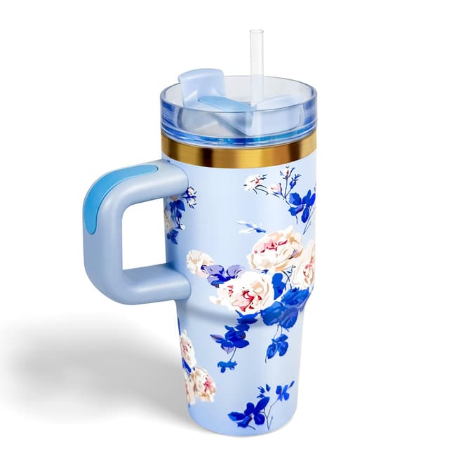 14oz Tumbler mit Griff und Stroh - Thermobecher für Kinder 🌼