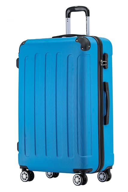 🧳 BEIBYE Zwillingsrollen Hardcase Reisekoffer Koffer Trolleys Hartschale in XL-L-M in 14 Farben (Türkis, Großer Koffer (76 cm)) Türkis Großer Koffer (76 cm) Angebot!
